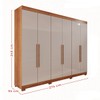 Guarda-Roupa Casal Eldorado Premium 6 Portas 6 Gavetas com Pé 100% Mdf Cinamomo/Off White - Pnr Móveis