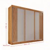 Guarda-Roupa Casal Dortmund 3 Portas 4 Gavetas Ripado 100% Mdf Cinamomo/Off White - Pnr Móveis