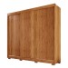 Guarda-Roupa Casal Dortmund 3 Portas 4 Gavetas com Pés Ripado 100% Mdf Cinamomo - Pnr Móveis