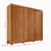 Guarda-Roupa Casal Dortmund 3 Portas 4 Gavetas com Pés Ripado 100% Mdf Cinamomo - Pnr Móveis
