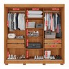 Guarda-Roupa Casal Dortmund 3 Portas 4 Gavetas com Pés Ripado 100% Mdf Cinamomo/Off White - Pnr Móveis