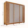 Guarda-Roupa Casal Dortmund 3 Portas 4 Gavetas com Pés Ripado 100% Mdf Cinamomo/Off White - Pnr Móveis