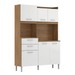 Cozinha Compacta Harmonia 6 Portas 2 Gavetas Amêndola/Branco - Demóbile