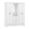 Guarda-Roupa Capelinha Lord 4 Portas Branco/Rosa/Branco - Demóbile