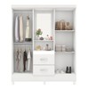 Guarda-Roupa Capelinha Lord 4 Portas Branco/Rosa/Branco - Demóbile