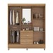 Guarda-Roupa Capelinha Lord 4 Portas Amêndola Touch - Demóbile