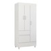 Guarda-Roupa Wind 3 Portas Branco/Rosa/Branco - Demóbile