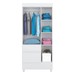 Guarda-Roupa Wind 3 Portas Branco/Rosa/Branco - Demóbile