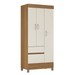Guarda-Roupa Wind 3 Portas Amêndola/Off-White - Demóbile