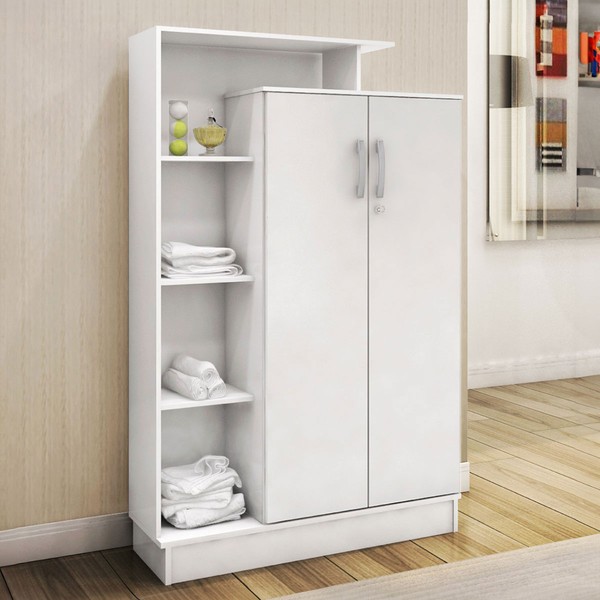 Armário Multiuso Elite 2 Portas com Chave Branco - Demóbile