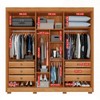 Guarda-Roupa Casal Magnus 6 Portas 6 Gavetas com Pés Ripado 100% Mdf Cinamomo/Off White - Pnr Móveis