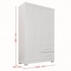 Guarda-Roupa Solteiro Diamante Premium 4 Portas 2 Gavetas com Pé Branco - Pnr Móveis