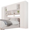 Guarda-Roupa Solteiro Modulado Zurique 4 Portas Ripado Branco - Pnr Móveis