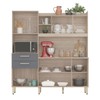 Cozinha Compacta Select 6 Portas 2 Gavetas Avena/Grafito - Demóbile
