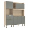 Cozinha Compacta Select 6 Portas 2 Gavetas Avena/Menta - Demóbile