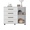 Cômoda Flora 1 Porta 4 Gavetas Branco - Demóbile