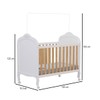 Berço Americano 3 em 1 Elô 100% Mdf Branco Brilho/Amêndoa - Móveis Peroba