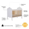 Berço Americano 3 em 1 Elô 100% Mdf Branco Brilho/Amêndoa - Móveis Peroba