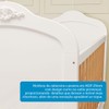 Berço Americano 3 em 1 Elô 100% Mdf Branco Brilho/Amêndoa - Móveis Peroba