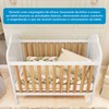 Berço Americano 3 em 1 Elô 100% Mdf Branco Brilho/Amêndoa - Móveis Peroba