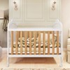 Berço Americano 3 em 1 Elô 100% Mdf Branco Brilho/Amêndoa - Móveis Peroba
