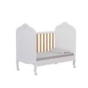 Berço Americano 3 em 1 Elô 100% Mdf Branco Brilho/Amêndoa - Móveis Peroba