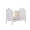 Berço Americano 3 em 1 Elô 100% Mdf Branco Brilho/Amêndoa - Móveis Peroba