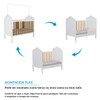 Berço Americano 3 em 1 Elô 100% Mdf Branco Brilho/Amêndoa - Móveis Peroba