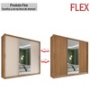 Guarda-Roupa Casal Dalila 3 Portas 4 Gavetas 100% Mdf com Espelho Flex Amêndola/Off-White - Demóbile