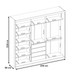 Guarda-Roupa Casal Dalila 3 Portas 4 Gavetas 5 Prateleiras com 1 Porta Espelho 100% Mdf Amêndola/Off-White - Demóbile