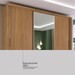 Guarda-Roupa Casal Dalila 3 Portas 4 Gavetas 5 Prateleiras com 1 Porta Espelho 100% Mdf Amêndola/Off-White - Demóbile