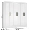 Guarda-Roupa Vero 6 Portas Branco - Demóbile