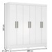 Guarda-Roupa Vero 6 Portas Branco - Demóbile