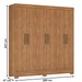 Guarda-Roupa Vero 6 Portas Amêndola/Touch - Demóbile