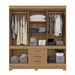 Guarda-Roupa Casal New Murano 10 Portas 3 Gavetas Amêndola/Touch - Demóbile