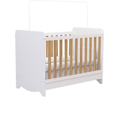 Berço Americano 3 em 1 Ben 100% Mdf Brilho/Amêndoa - Móveis Peroba