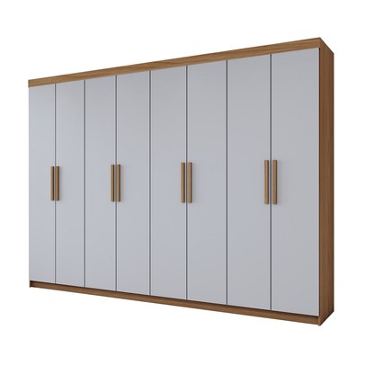 Guarda-Roupa Casal Aurora 8 Portas 4 Gavetas Marrocos/Off White - Panorama Móveis