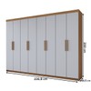 Guarda-Roupa Casal Aurora 8 Portas 4 Gavetas Marrocos/Off White - Panorama Móveis