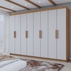 Guarda-Roupa Casal Aurora 8 Portas 4 Gavetas Marrocos/Off White - Panorama Móveis