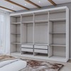 Guarda-Roupa Casal Aurora 8 Portas 4 Gavetas Branco Neve - Panorama Móveis