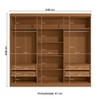 Guarda-Roupa Casal 6 Portas 4 Gavetas R582 Canela - Kappesberg