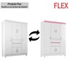 Guarda-Roupa Casal Ecom Ii 6 Portas Branco/Rosa/Branco - Demóbile