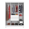 Guarda-Roupa Casal Ecom Ii 6 Portas Branco/Rosa/Branco - Demóbile
