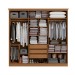 Guarda-Roupa Casal 6 Portas 3 Gavetas R583 Canela - Kappesberg