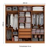 Guarda-Roupa Casal 6 Portas 3 Gavetas R583 Canela - Kappesberg