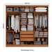 Guarda-Roupa Casal 6 Portas 3 Gavetas R583 Canela - Kappesberg