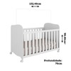 Berço Americano Uli com Rodízios 100% Mdf Branco Brilho - Móveis Peroba