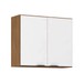 Armário Aéreo Cozinha Firenze 80cm 2 Portas Amêndola/Branco - Demóbile