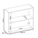 Armário Aéreo Cozinha Firenze 80cm 2 Portas Amêndola/Branco - Demóbile