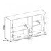 Armário Aéreo Cozinha Firenze 120cm 2 Portas Amêndola/Branco - Demóbile